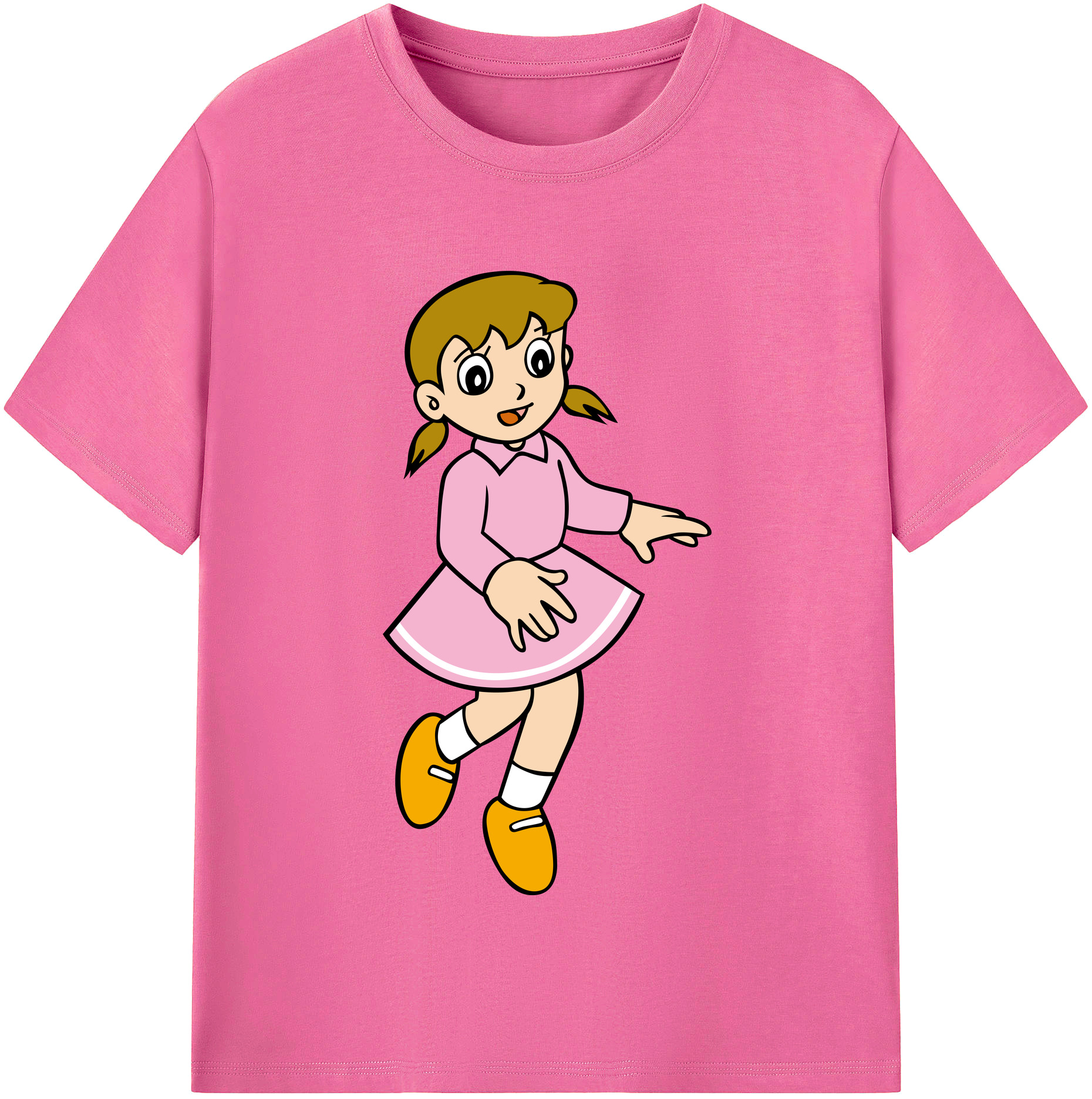 （画像用） ドラえもん みなもと しずか Doraemon Shizuka Minamoto レディースカジュアルプリントTシャツ（綿100％）
